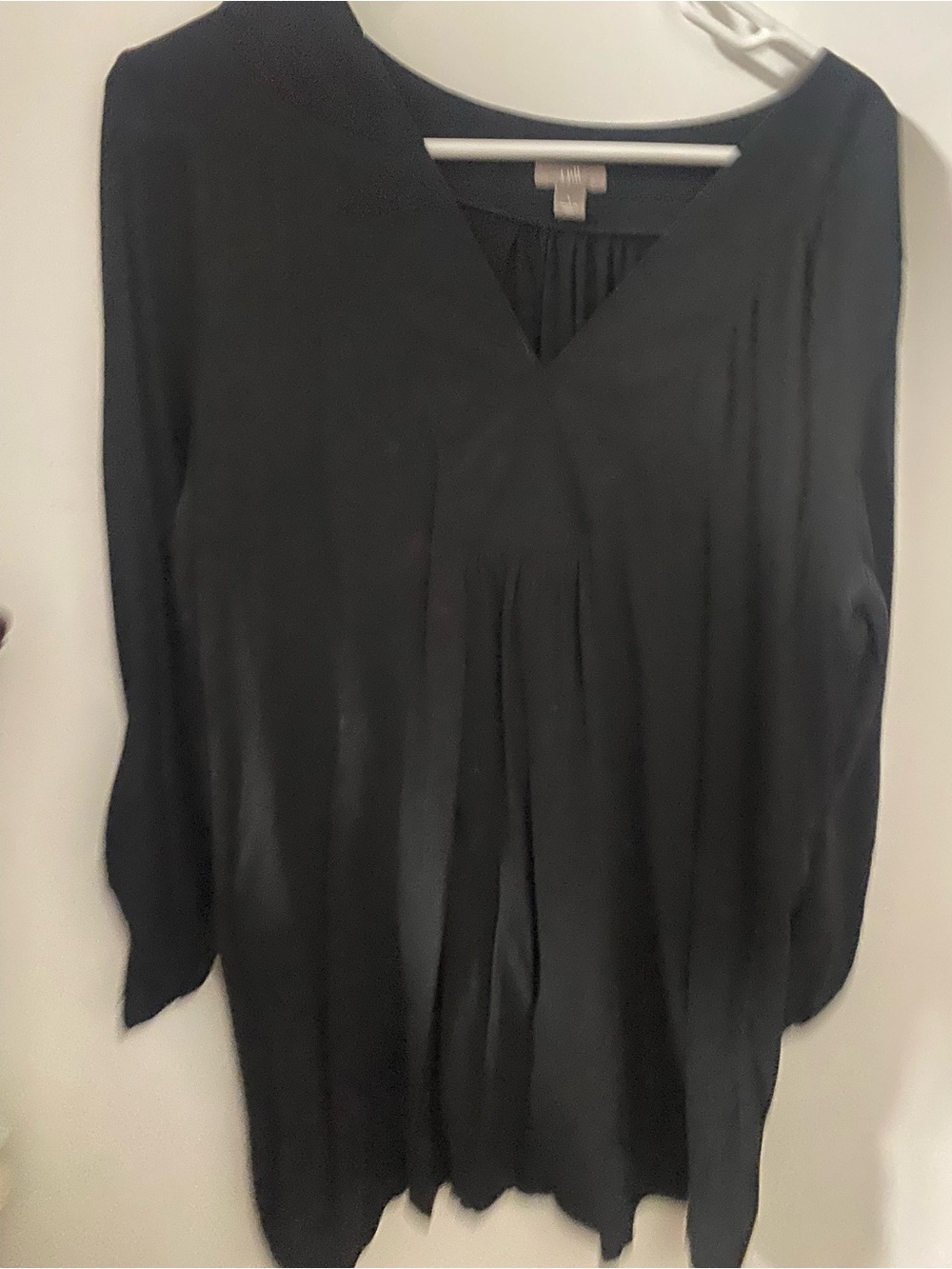 J. Jill Black V-Neck Long Sleeve Tunic Top